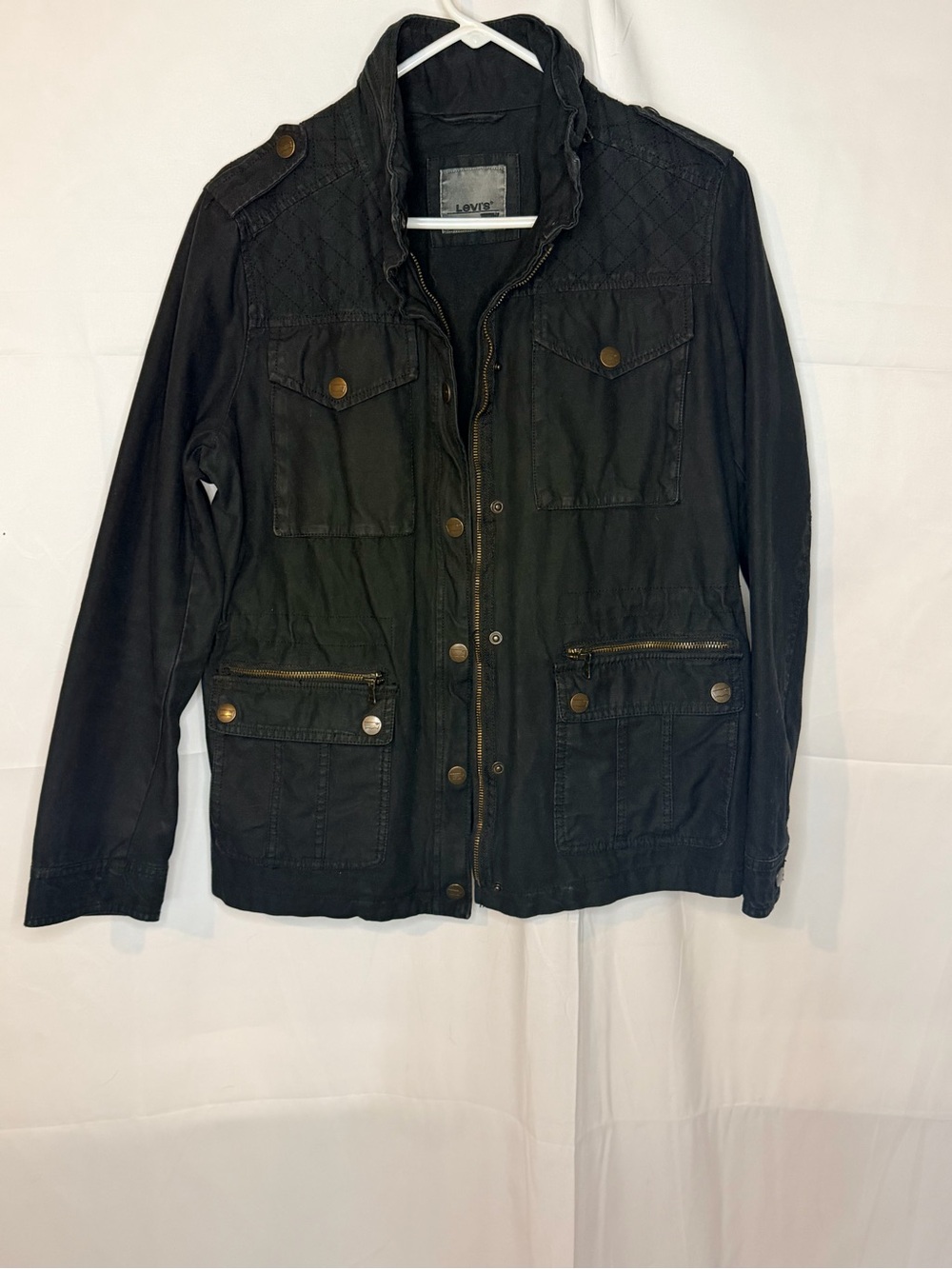 Levi's Women’s Black Field Jacket with Quilted Shoulders